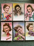Oude franse ansichtkaarten bloemen romantisch scrapbooking, Ophalen of Verzenden, 1940 tot 1960