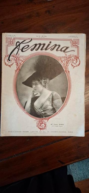 Femina Franstalig tijdschrift uit 1911 beschikbaar voor biedingen