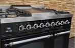 Luxe Fornuis Boretti 90cm hoogglans zwart rvs 2 ovens, 60 cm of meer, Ophalen of Verzenden, Zo goed als nieuw, Energieklasse A of zuiniger