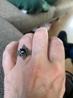 Vintage zilveren ring met marcasiet, Ophalen of Verzenden
