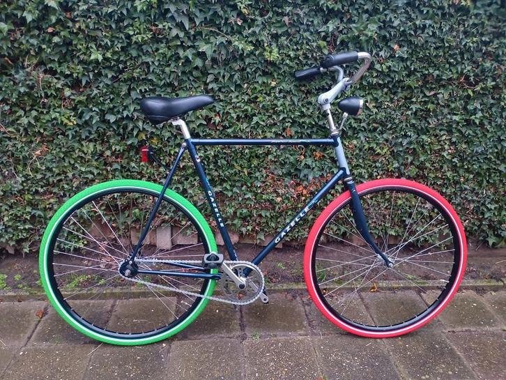 Omgebouwde custom Gazelle superieur Special singlespeed 61cm, Fietsen en Brommers, Fietsen | Heren | Herenfietsen, Ophalen