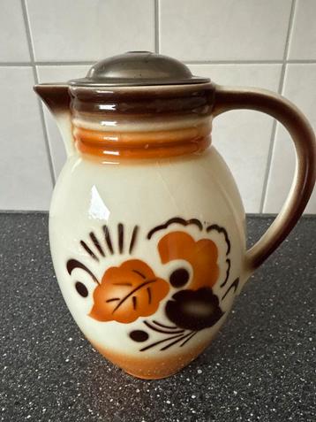 Vintage Digoin Kan - Art Deco Bloemmotief beschikbaar voor biedingen