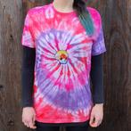 Paars - roze - rood spiral tie dye tshirt met schedel maat S, Spiral Creaties, Nieuw, Ophalen of Verzenden, Maat 36 (S)