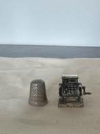 Oude miniatuur kassa – zilverkleurig – curiosa, Ophalen of Verzenden, Zilver