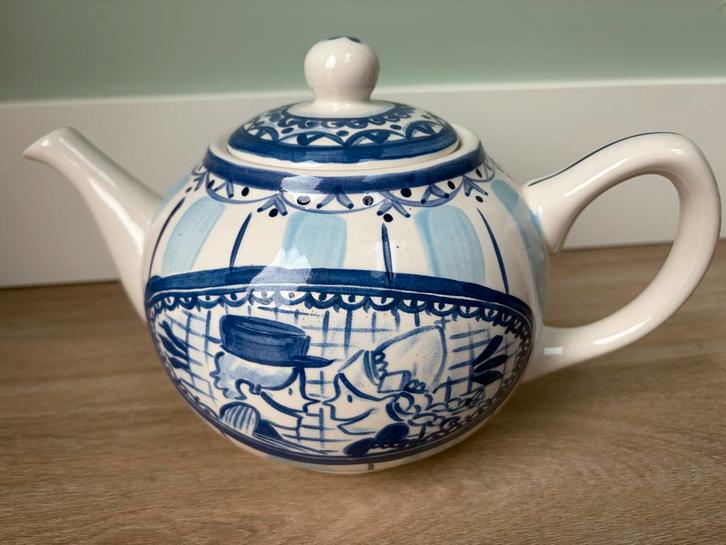 Theepot Blond Amsterdam Delfts blauw, Huis en Inrichting, Keuken | Potten en Pannen, Zo goed als nieuw, Pot, Bus of Blik, Overige materialen