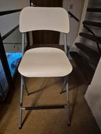Witte klapstoel - Handig en compact!, Huis en Inrichting, Ophalen, Gebruikt, Wit, Metaal