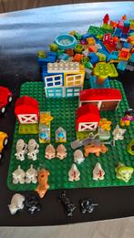 Duplo bouwplaat, boerderij, auto's en bouwblokken, Ophalen of Verzenden, Zo goed als nieuw, Losse stenen, Duplo