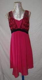 Leuke roze/zwarte STEPS jurk, Knielengte, Steps, Roze, Gedragen