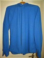 Blauwe ruit overhemd van H&M XL lange mouw, Verzenden, Zo goed als nieuw, Blauw, Halswijdte 43/44 (XL)