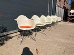 6x Originele witte Eames Vitra DAR stoelen, chroom eiffel, Huis en Inrichting, Stoelen, Ophalen of Verzenden, Wit, Kunststof, Hansen wegner møller knoll sede togo b&b italia artifort cassina