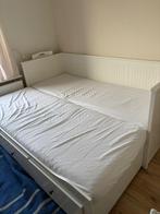 IKEA HEMNES Bedbank, Ophalen, Wit, Tweepersoons, Zo goed als nieuw