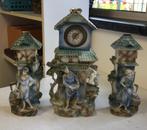Antieke porseleinen bisque klok set, Ophalen of Verzenden