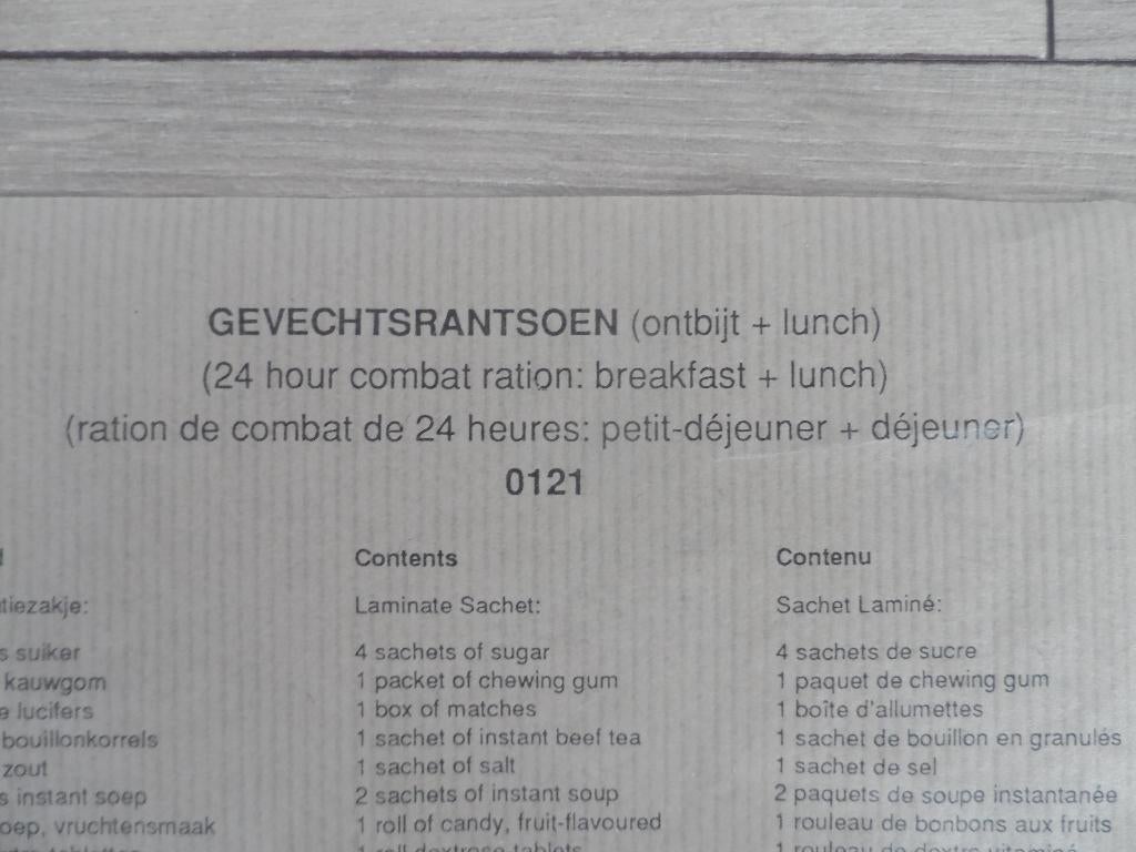 Gevechtsrantsoen beschrijving, Verzamelen, Militaria | Algemeen, Ophalen of Verzenden, Landmacht, Nederland