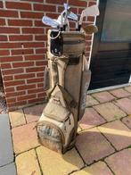 Vintage golftas PENN met verschillende clubs van Dunlop, Overige merken, Gebruikt, Ophalen of Verzenden, Tas