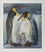 Schilderij met 3 Pinguins, Antiek en Kunst, Kunst | Schilderijen | Modern, Ophalen