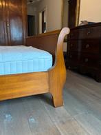 Kersenhouten bedombouw 167x232 voor 2 matrassen 80x210, Ophalen, Gebruikt, Bruin, Tweepersoons