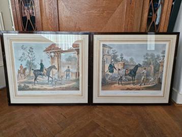 Twee antieke litho's Carle Vernet beschikbaar voor biedingen