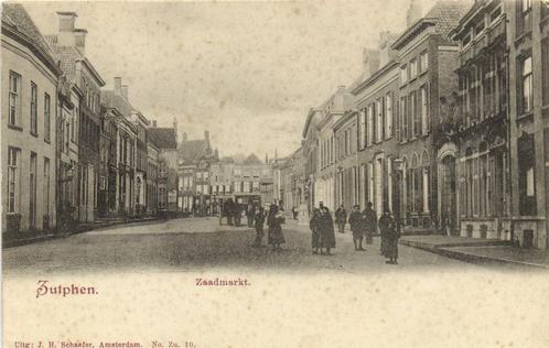 Zutphen. - Zaadmarkt. - volk - ongelopen, Verzamelen, Ansichtkaarten | Nederland, Ongelopen, Gelderland, 1920 tot 1940, Verzenden