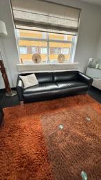 2 stuks Leo Lux Patachou leren banken, Huis en Inrichting, Banken | Bankstellen, Ophalen, Gebruikt, Driepersoons, Rechte bank