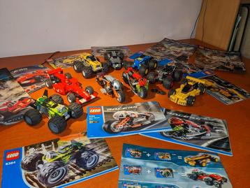 LEGO Racers diverse auto's en motors met terugtrekmotor