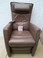 Prominent, sta op relaxfauteuil, XL met lendesteun. Leer., Huis en Inrichting, Fauteuils, Ophalen, Gebruikt, Minder dan 75 cm