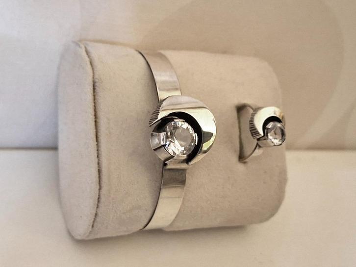 Karl Laine Finfeelings 925 zilver set armband met ring, Sieraden, Tassen en Uiterlijk, Armbanden, Gebruikt, Zilver, Zilver, Met kristal