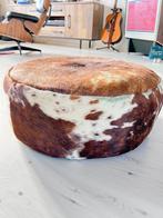 Koeienhuid Poef, Huis en Inrichting, Ophalen, Gebruikt, Rond, Minder dan 50 cm