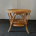 Rieten tafeltje, Ophalen of Verzenden, Rond, 45 tot 60 cm