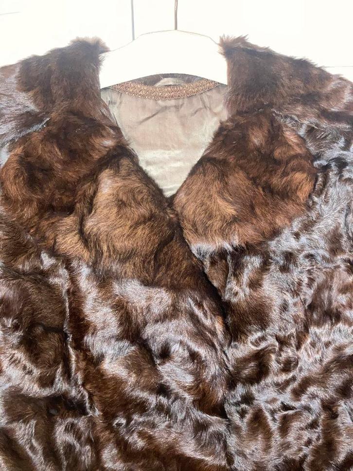 Echte bontjas maat 38/40 in echt minder glimmend, Kleding | Dames, Jassen | Winter, Gedragen, Maat 38/40 (M), Bruin, Ophalen of Verzenden