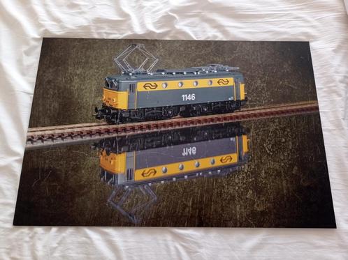 NS 1143 elektrische lokomotief trespa poster, Verzamelen, Spoorwegen en Tramwegen, Gebruikt, Trein, Overige typen, Ophalen of Verzenden