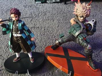 Demon slayer tanjiro figure- MHA Bakugo figure  beschikbaar voor biedingen
