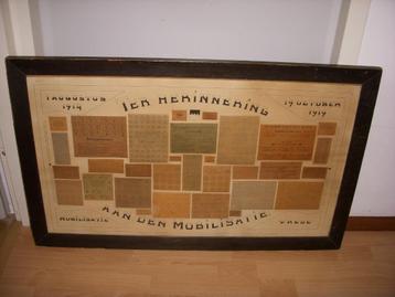 Uniek ingelijst aandenken Mobilisatie 1914-1919 Kamp Zeist  beschikbaar voor biedingen