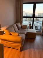 IKEA VRETSTORP 3-zits slaapbank + pouf, Huis en Inrichting, Ophalen, Driepersoons, 75 tot 100 cm, Zo goed als nieuw