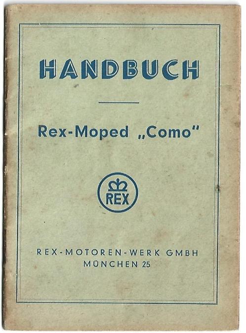 Rex Como Handbuch handleiding (1851z) bromfiets, Fietsen en Brommers, Handleidingen en Instructieboekjes, Zo goed als nieuw, Verzenden