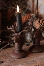IJzeren kandelaar hert / rendier, Www.jufbrocante.nl, Www.jufbrocante.nl, Nieuw, Ophalen of Verzenden