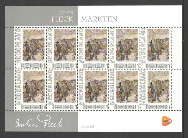 Postzegels Anton Pieck: Markten, Postzegels en Munten, Postzegels | Nederland, Postfris, Na 1940, Ophalen of Verzenden