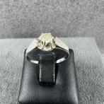 Gouden Ring | 14k* | 1,67g |witgoud 1briljant |16,75| 378112, Sieraden, Tassen en Uiterlijk, Gebruikt, Ophalen of Verzenden, 17 tot 18