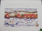 Zweeds borduurpatroon kruissteek rode huisjes aan zee, Nieuw, Handborduren, Patroon, Ophalen of Verzenden