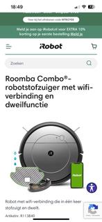 iRobot Roomba Robotstofzuiger met dweilfunctie, Witgoed en Apparatuur, Stofzuigers, Gebruikt, Ophalen of Verzenden, Robotstofzuiger