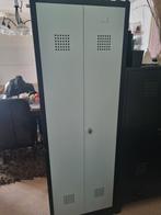 2 Stalen locker met dubbele deur leg en hanggedeelte, Huis en Inrichting, Kasten | Lockerkasten, Ophalen, Gebruikt, Mat zwart voor kleding