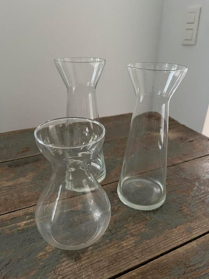 ANTIEK VINTAGE GLAS VAAS HYACINTGLAS BLOEMBOLLEN, Antiek en Kunst, Antiek | Vazen, Ophalen of Verzenden
