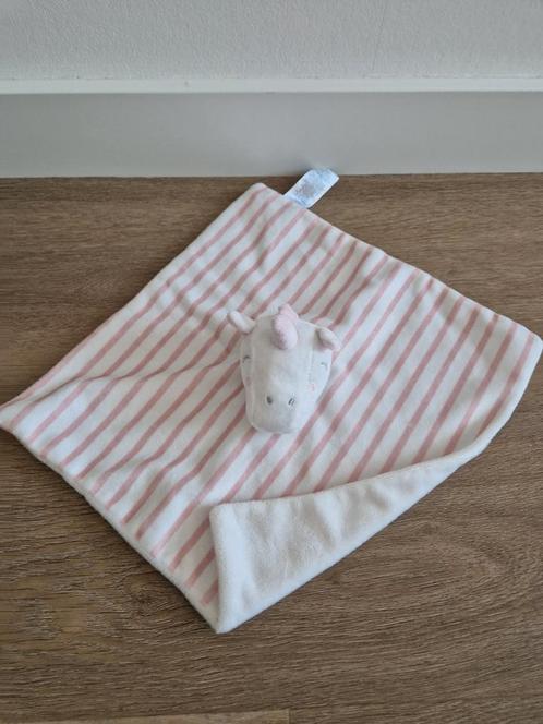 Knuffeldoekje eenhoorn wit roze gestreept Primark Baby K8976, Kinderen en Baby's, Speelgoed | Knuffels en Pluche, Zo goed als nieuw