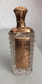 antiek 14 karaat gouden kristallen  parfumflesje  1880, Ophalen