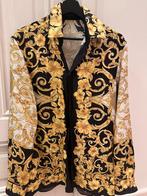 Versace Barocco silk overhemd, Kleding | Heren, Overhemden, Ophalen of Verzenden, Zo goed als nieuw, Zwart
