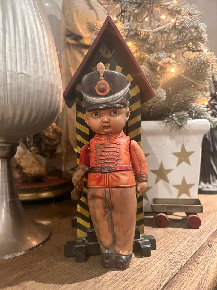 OUD PLASTIC POPPETJE DRUMMERBOY / SOLDIER, Antiek en Kunst, Antiek | Speelgoed, Ophalen of Verzenden
