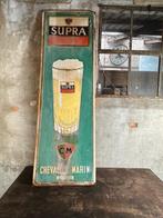 antieke reclame oude bierreclame bier reclamebord bord, Ophalen of Verzenden, Gebruikt, Reclamebord, Plaat of Schild, Overige merken