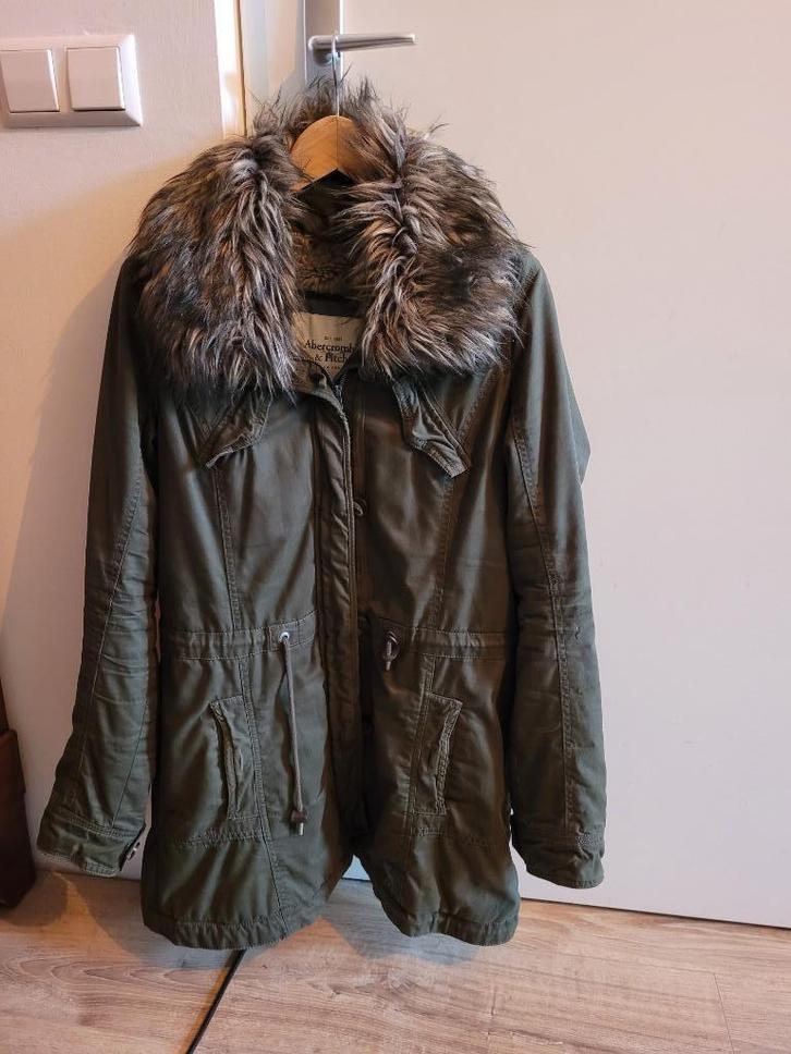 Abercrombie & Fitch damesjas, Kleding | Dames, Jassen | Winter, Gedragen, Maat 42/44 (L), Groen, Ophalen of Verzenden