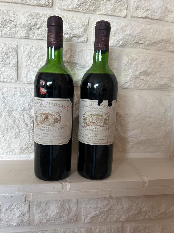 Chateau Margaux 1974 - Grand Cru Classé, Verzamelen, Wijnen, Gebruikt, Rode wijn, Frankrijk, Vol, Ophalen of Verzenden
