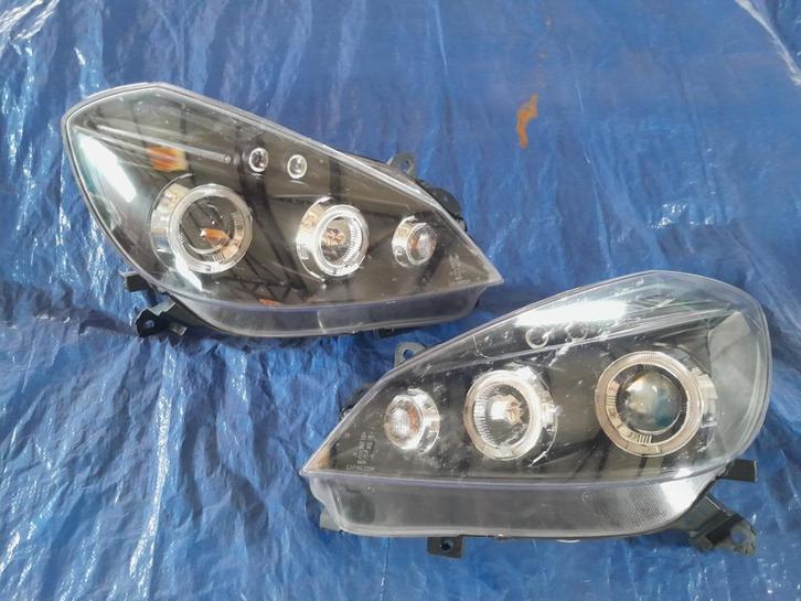 €99 incl  RENAULT CLIO 3 05-09 black ANGEL EYES Koplampen, Auto-onderdelen, Verlichting, Renault, Nieuw, Ophalen of Verzenden