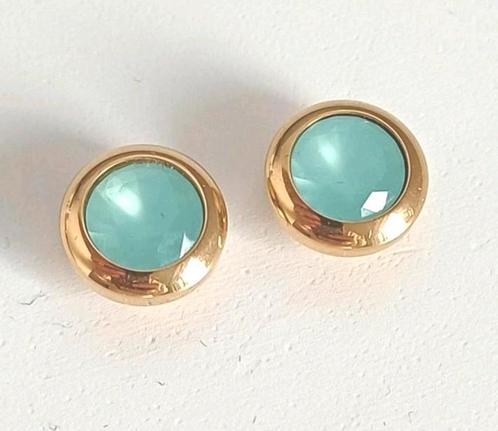Set van 2 Goudkleurige Melano vivid cz mint 7mm, Sieraden, Tassen en Uiterlijk, Bedels, Verzenden